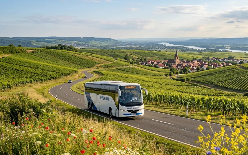 Reisebus unterwegs in der Metropolregion Mainz